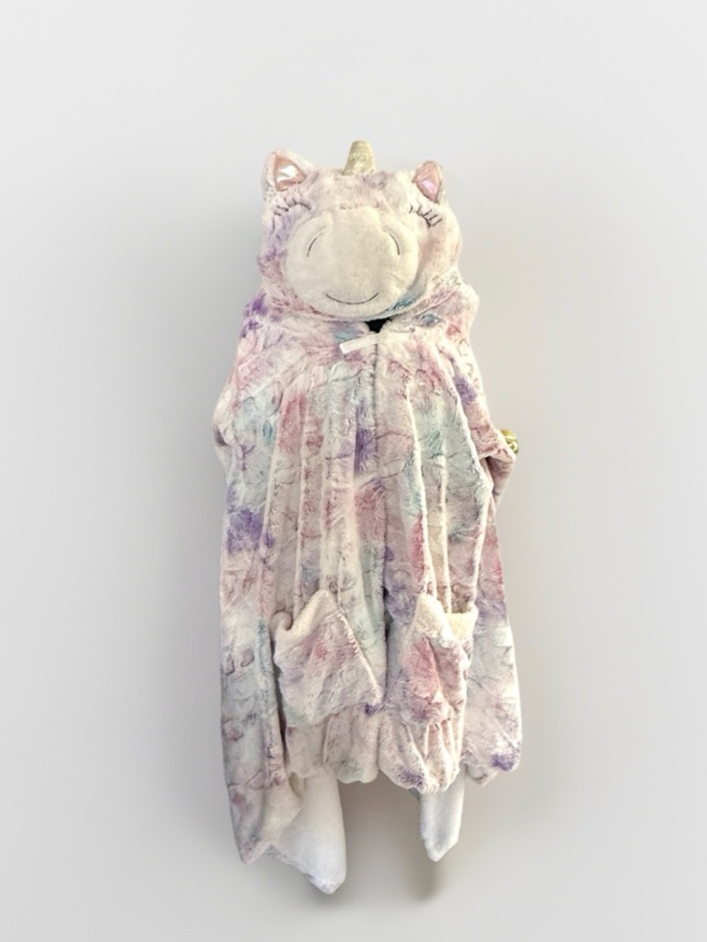 Cozy Critter Wrap Unicorn Hooded Plush Blanket One Size